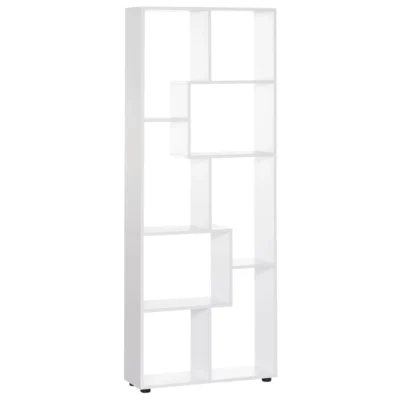 Étagère Bibliothèque verticale moderne 8 étagères 70x24x178 blanc
