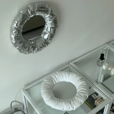 Miroir de forme ronde Ins, décoration murale créative suspendue pour salon et chambre...