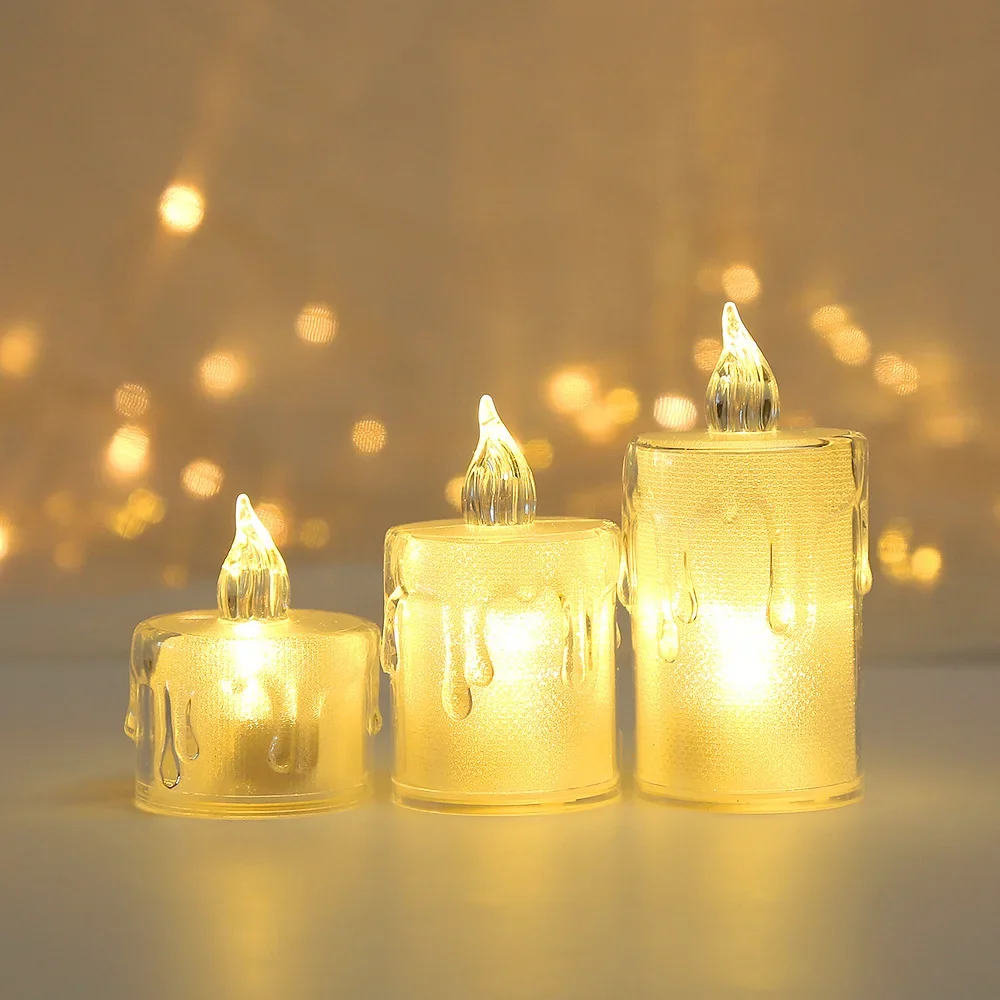 Bougies LED 24 pcs sans flamme scintillante – Image 2