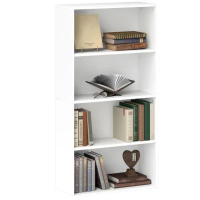 Étagère Bibliothèque niveaux étagères réglables blanc salon bureau