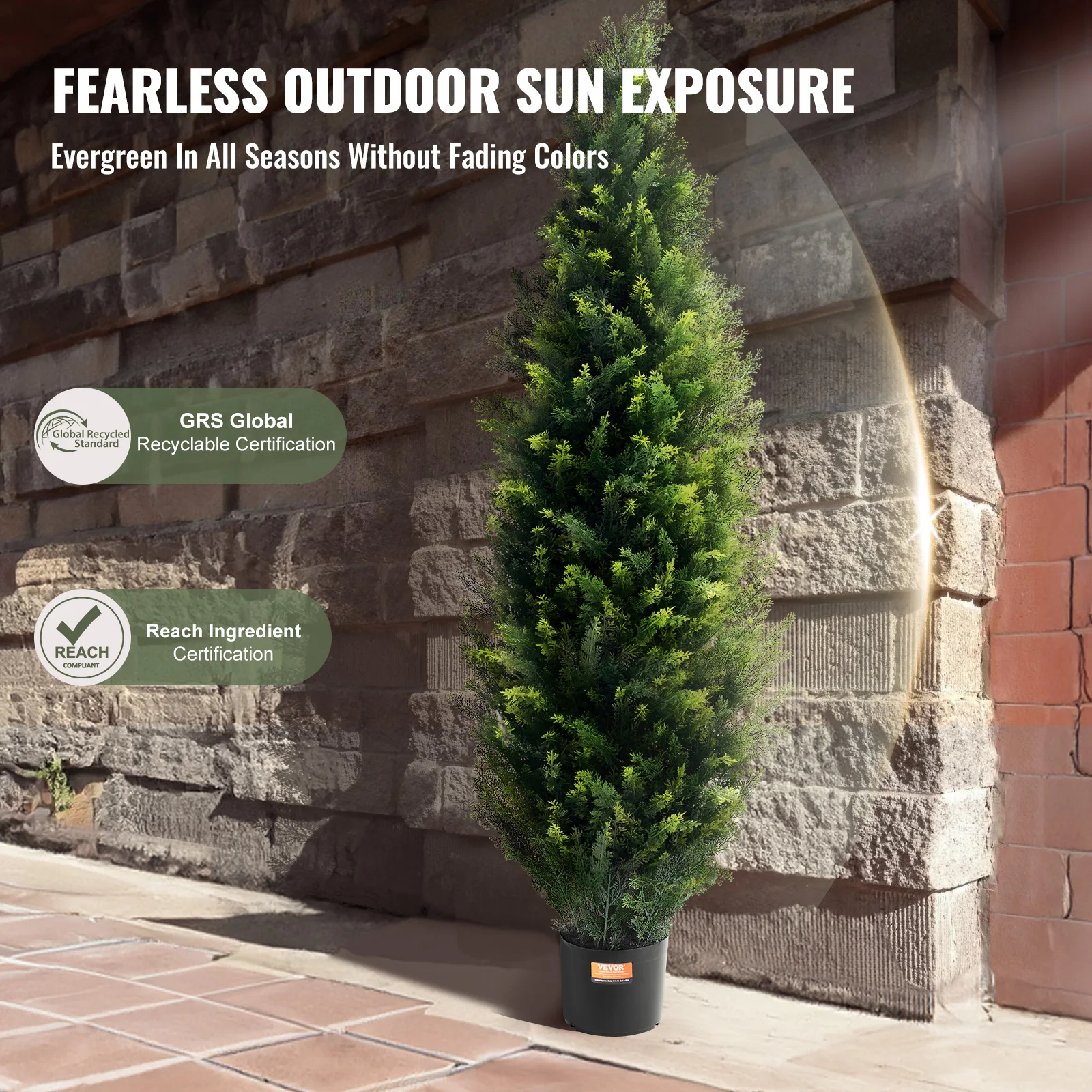 Plante déco arbre topiaire cèdre pin cipprès artificiel – Image 3