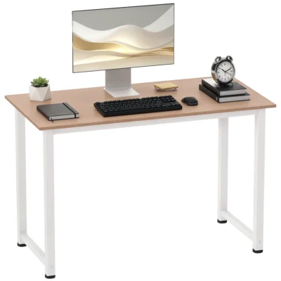 Bureau Table ordinateur pieds réglables 120x60x76 chêne 100kg