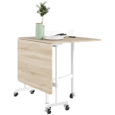 Table pliante 4-6 pers roulettes 120x80x73