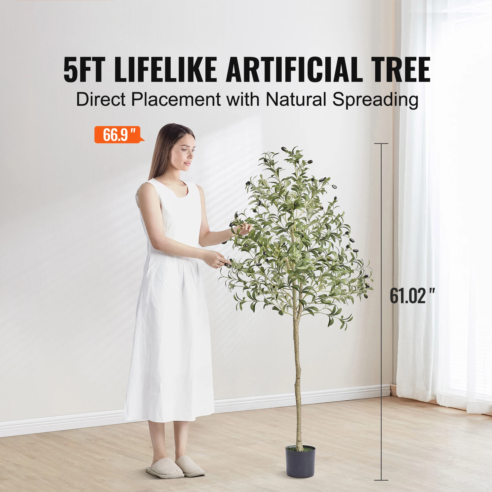 Plante déco olive artificielle 4/5/6 pieds PE – Image 2