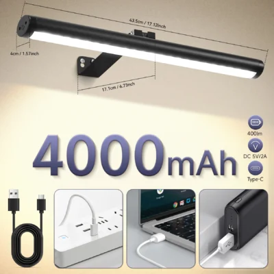 Mur LED USB rechargeable sans fil aluminium tableaux
