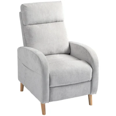 Canapé Fauteuil relax inclinable lin gris clair 135kg