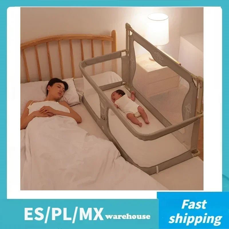 Lit enfant Lit bébé pliable garde-corps berceau chevet sécurité