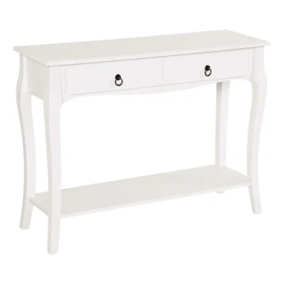 Table console buffet salon tiroirs étagère 100x33x76