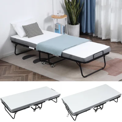 Lit pliant matelas roulettes salon bureau