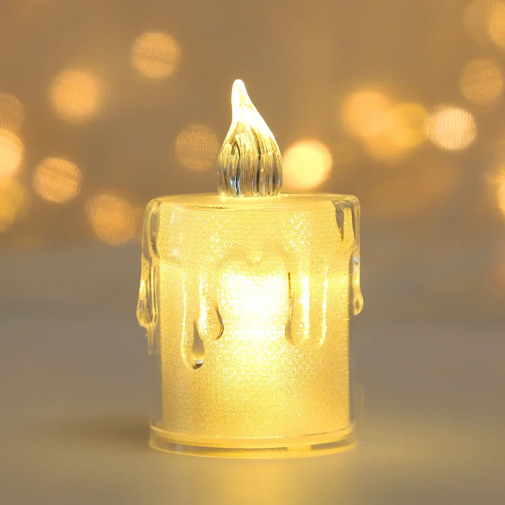 Bougies LED 24 pcs sans flamme scintillante – Image 3