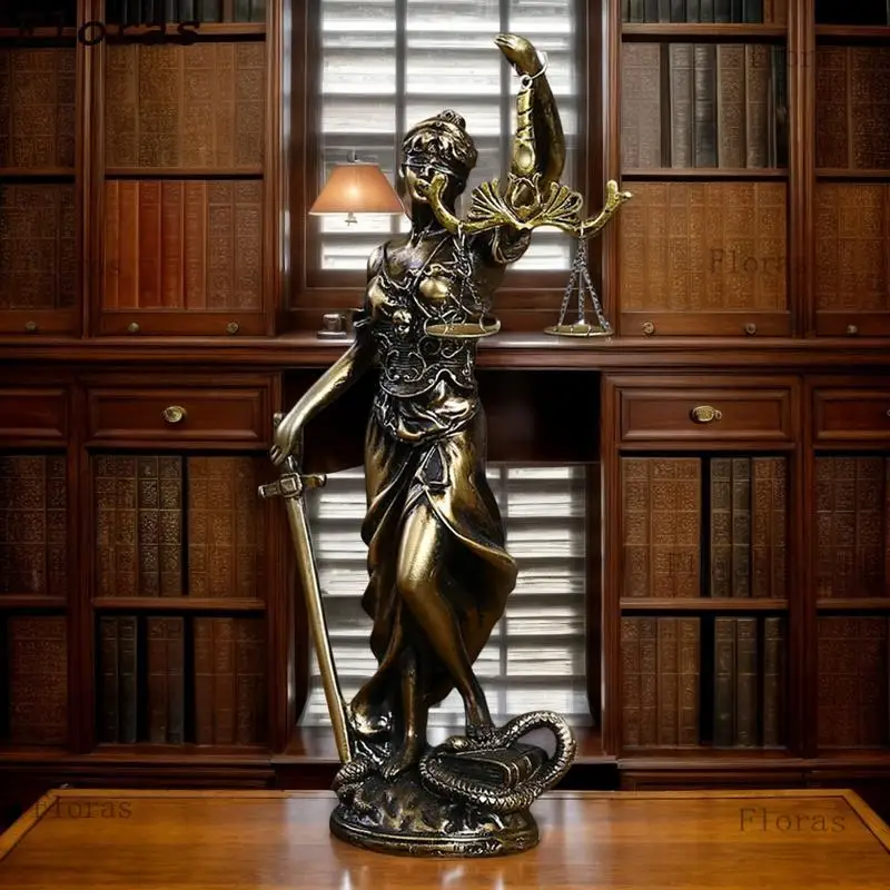 Statue Déesse Justice résine figurine rétro – Image 2