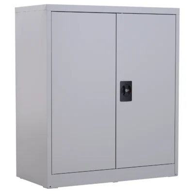 Classeur métal serrure 2 portes 80x40x92.5 gris