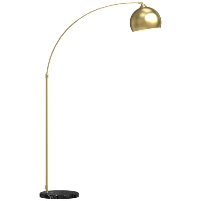 Lampadaire Arc 40W E27 réglable interrupteur pied doré