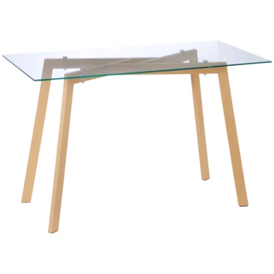 Table à manger verre trempé 120x60x76 moderne