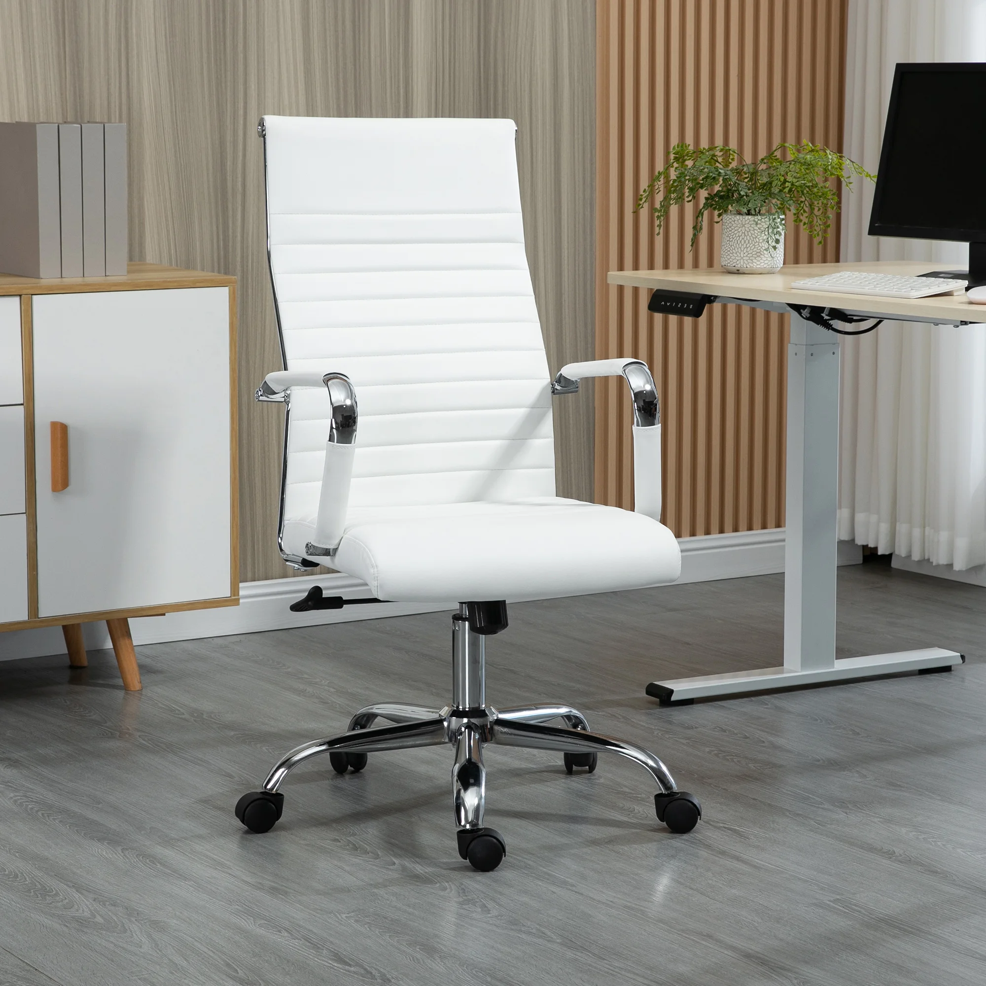 Chaise bureau pivotante inclinable réglable 54x62x104-114 – Image 2