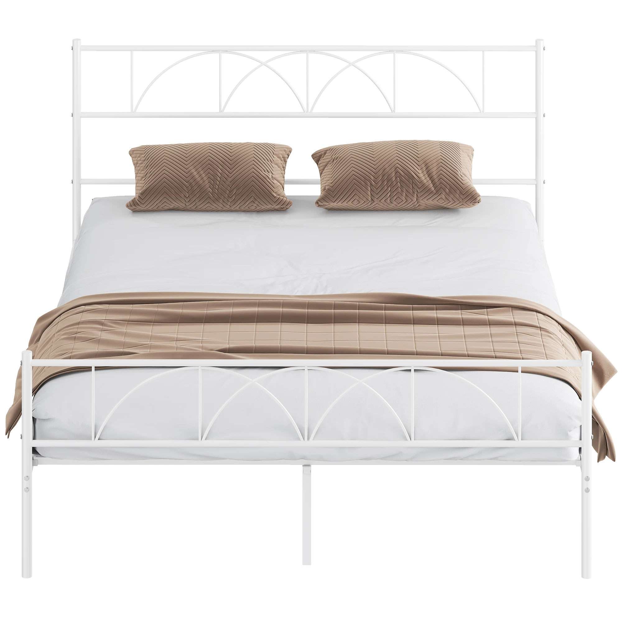 Tête de lit Lit 160x200 tête lit lattes acier rangement sous lit – Image 2