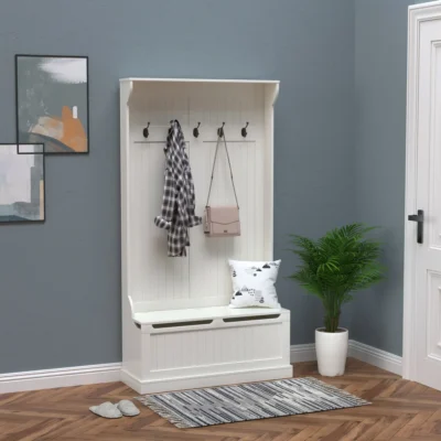Porte-manteau banc couloir crochets meuble